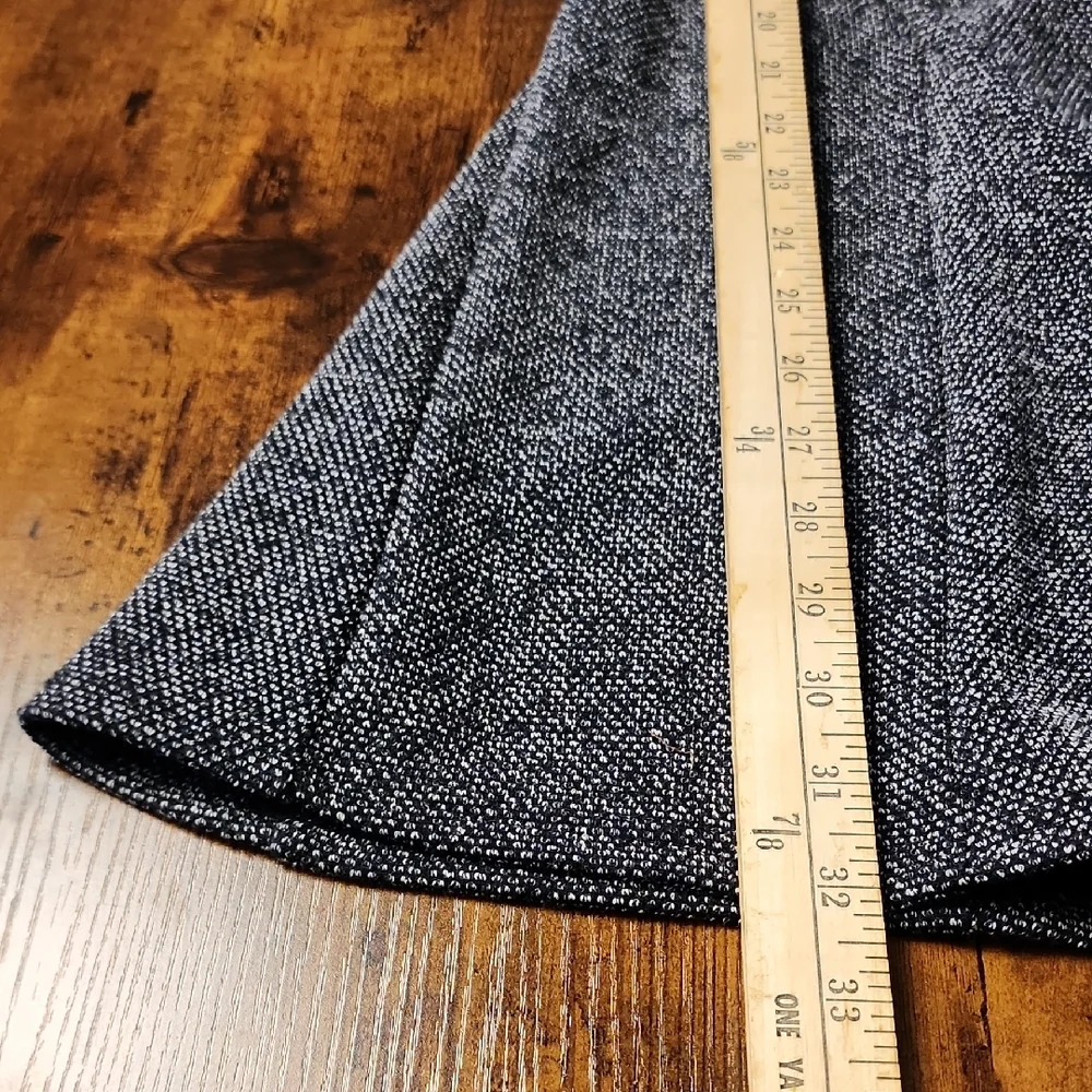 FREE PEOPLE | Black Tweed Fit‎ And Flare Heartstopped Long Sleeve Dress | S